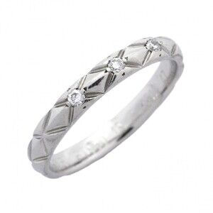 CHANEL Silver Diamond Ring